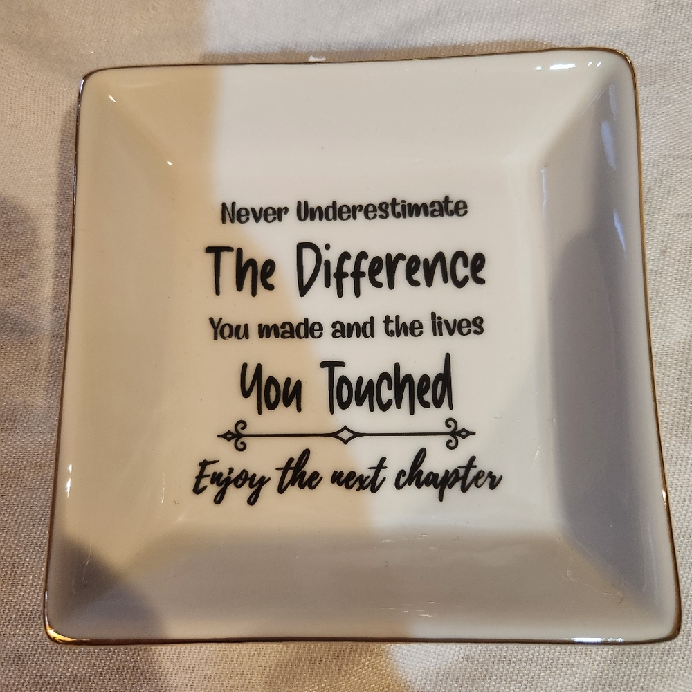 Inspirational Trinket Dish Never Underestimate the Difference Decor